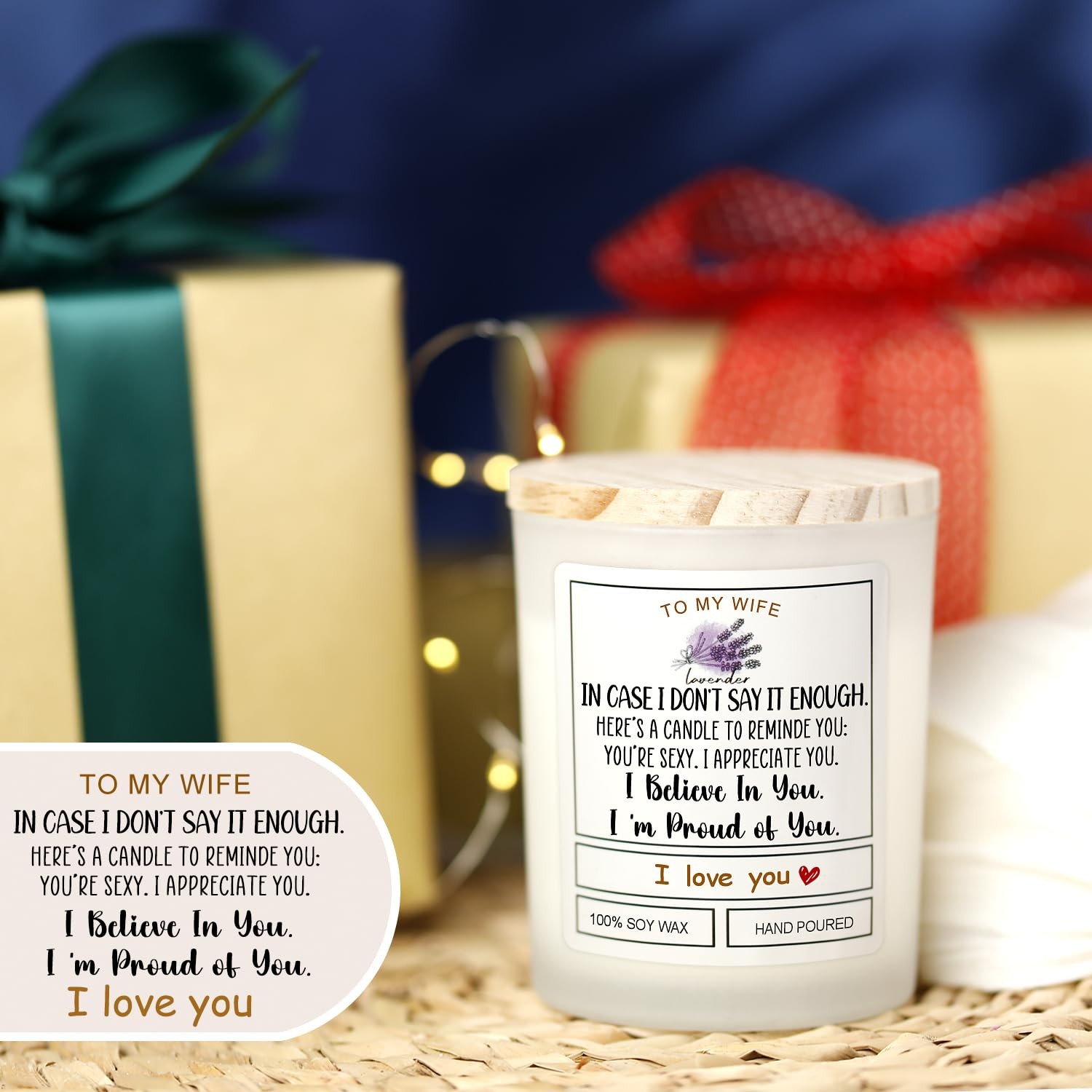 Romantic Candle Gift for Wife Valentine’s Day Anniversary Birthday Gift