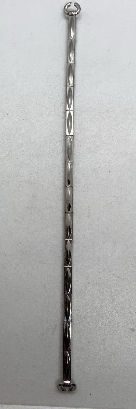 NEW NOS Silver BRITE Ladies Ring End Expansion WATCH Band 5-1/4 Long Unstretched