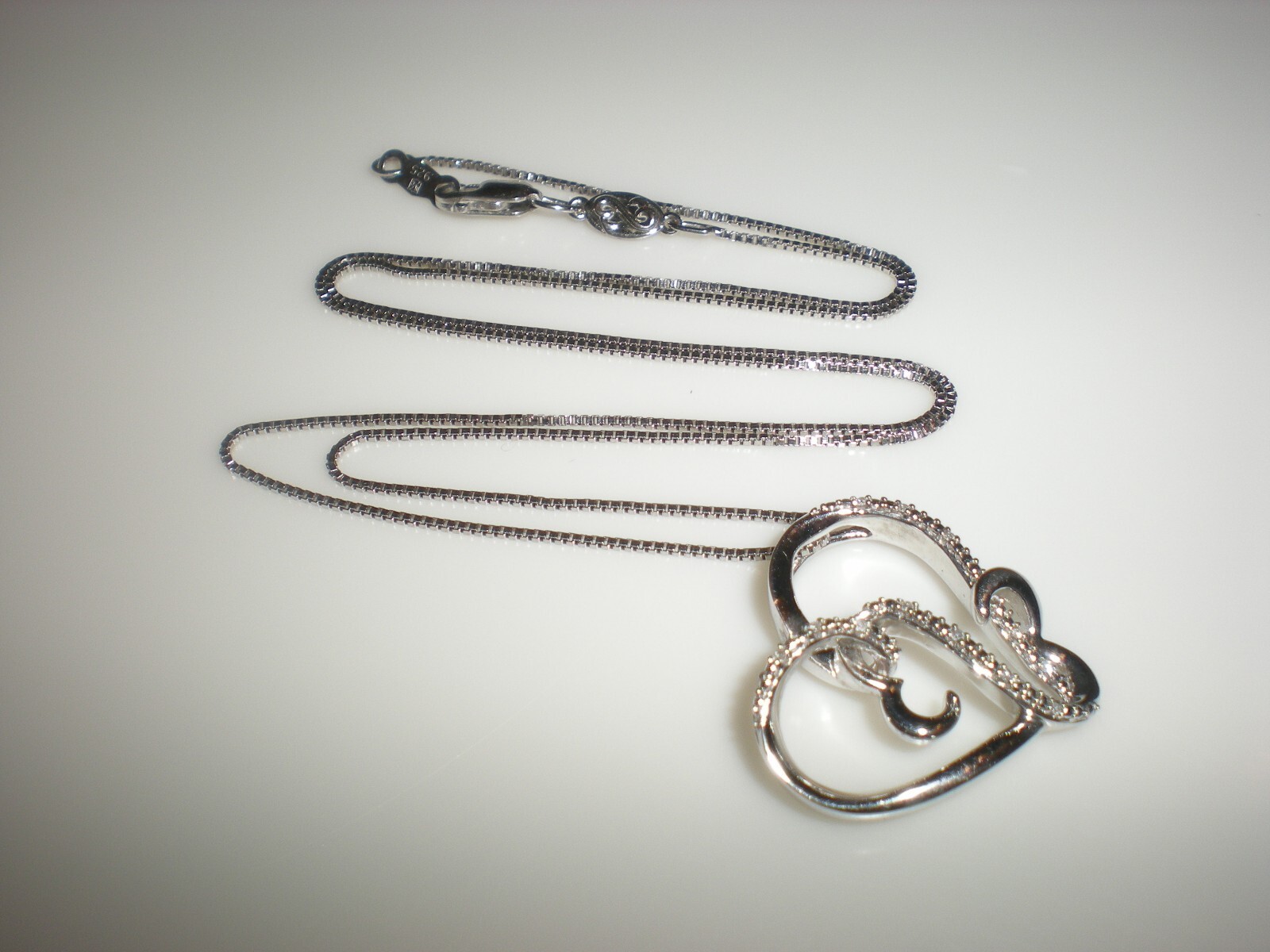 Jane Seymour Open Hearts SS Heart-Shape Diamond Accent Necklace 💎 KAY Jewelers