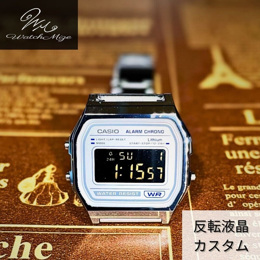 Reverse LCD custom A158WEA 7JF base reverse LCD model (CASIO base) custom watch
