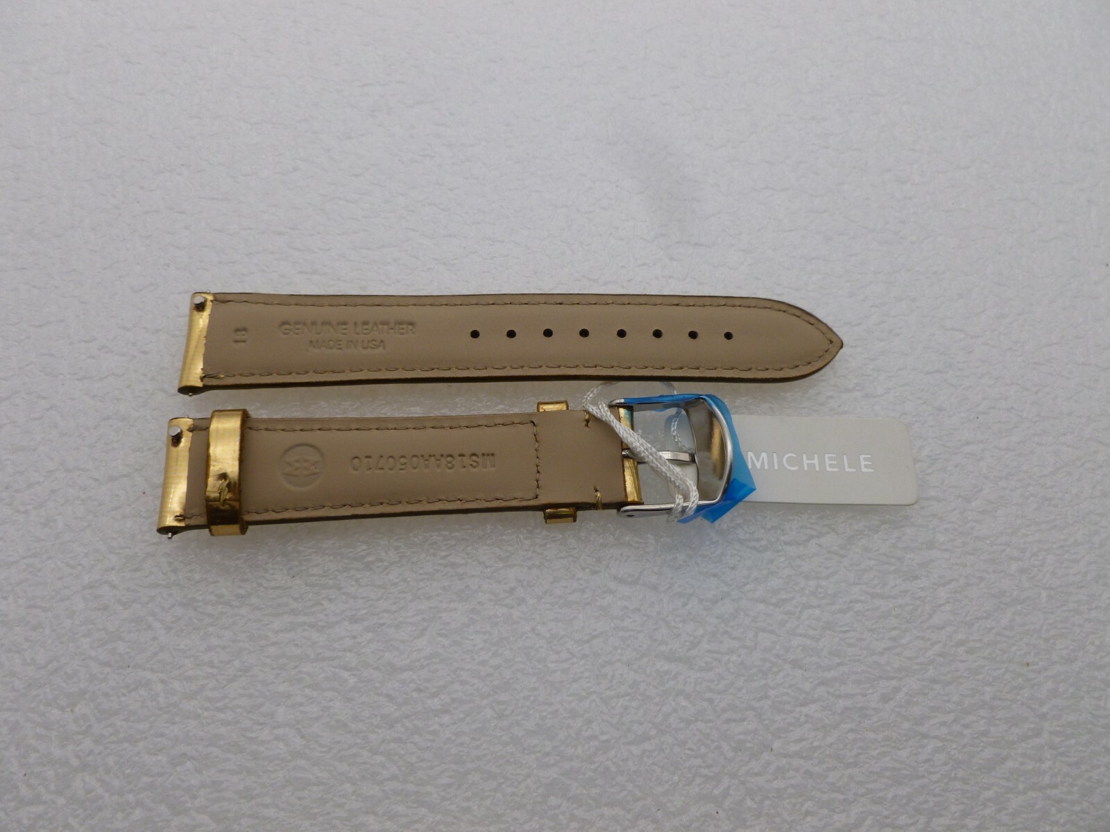 Genuine Michele 18mm Gold Patent Watch Band Strap New