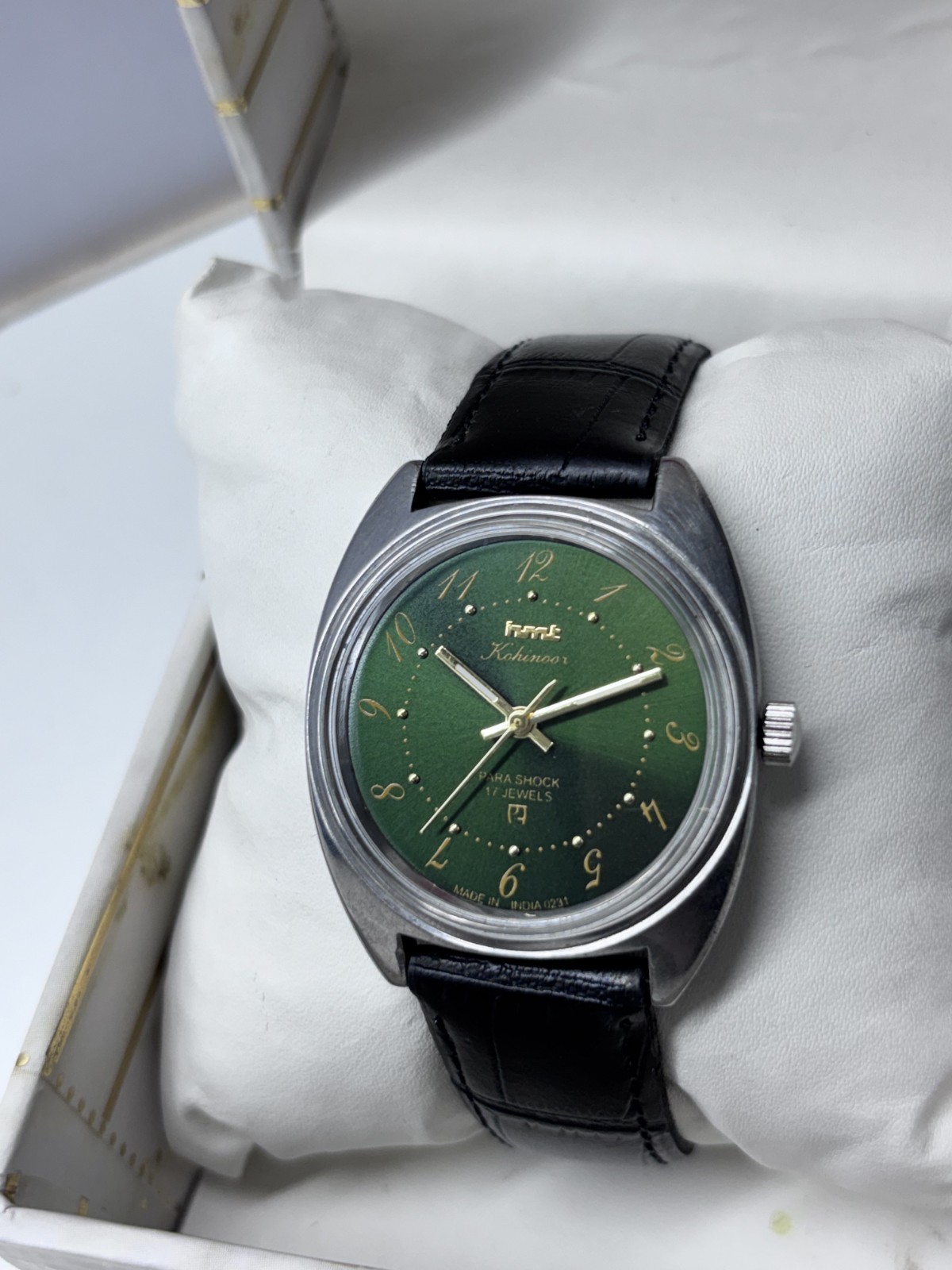Vintage HMT Kohinoor Green 17 Jewels Mechanical Hand Winding Men’s Wrist Watch