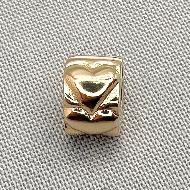 Authentic Pandora Moments 14KT Gold Heart Clip Charm 585 ALE 750243