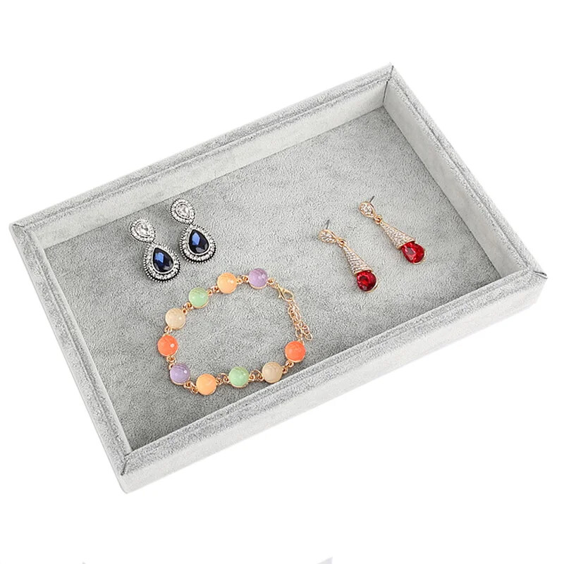Jewelry Display Storage Tray Earrings Ring Necklace Pendant Bracelet Organizer