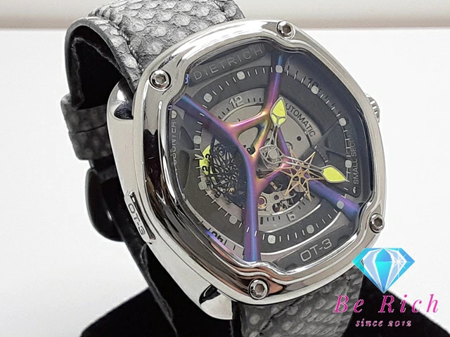 DIETRICH Organic Time Men’s Watch SS Leather Gray Silver Model OT-3