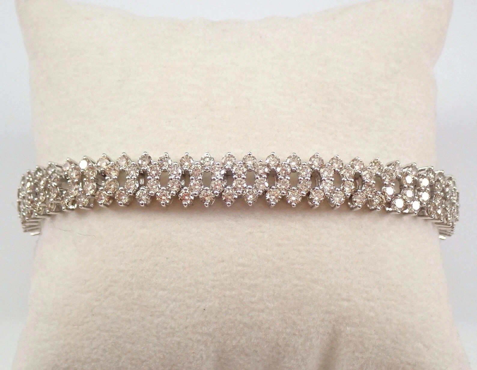 5CT Round Cut Lab Created Diamond Anniversary Bracelet 14K White Gold Plated
