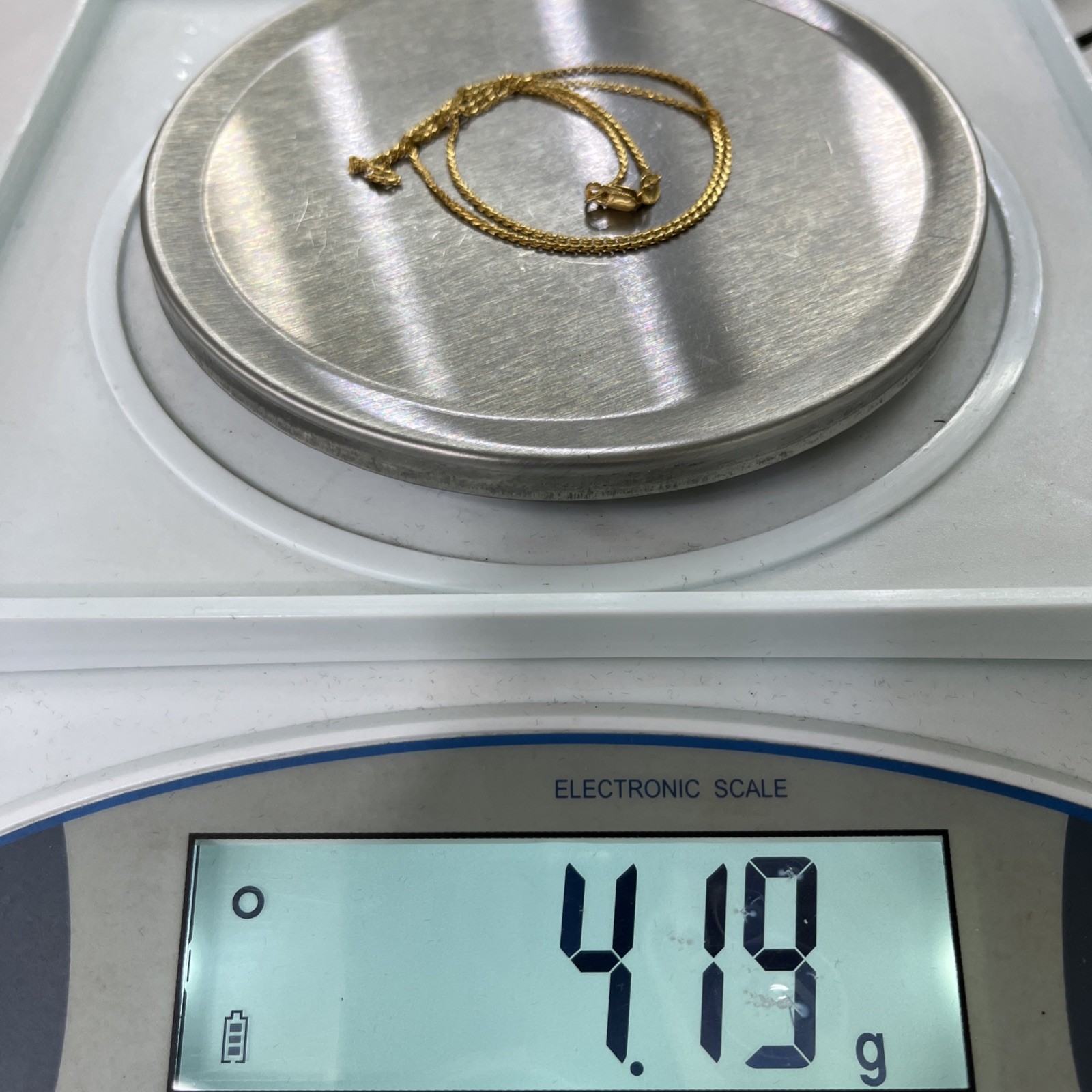 18ct 18k Yellow Gold Serpentine S Link Chain Necklace 4.19 Grams 45.5cm. New