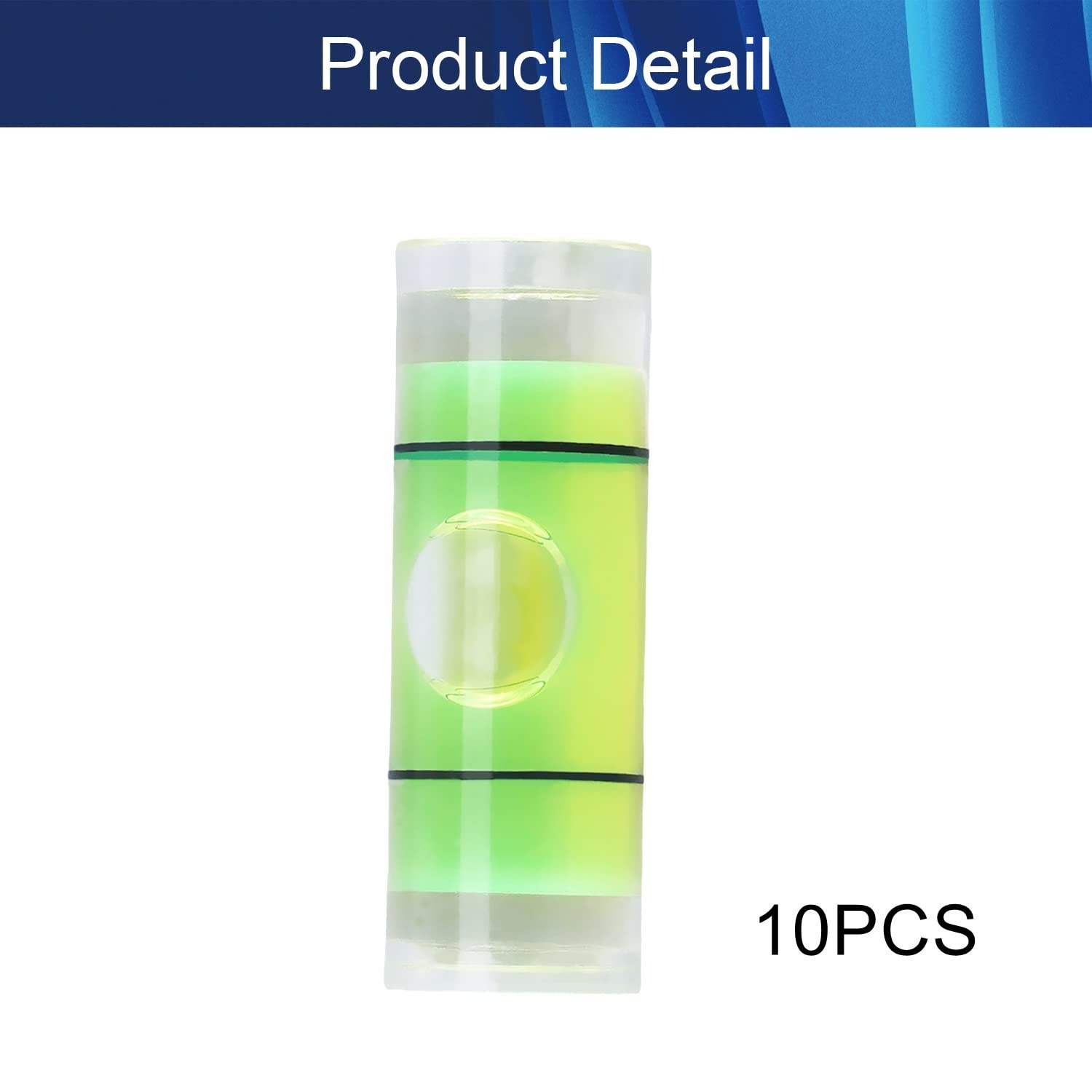 Small Cylindrical Bubble Spirit Level Vials 8×23mm/0.3×0.9 Inch PMMA F