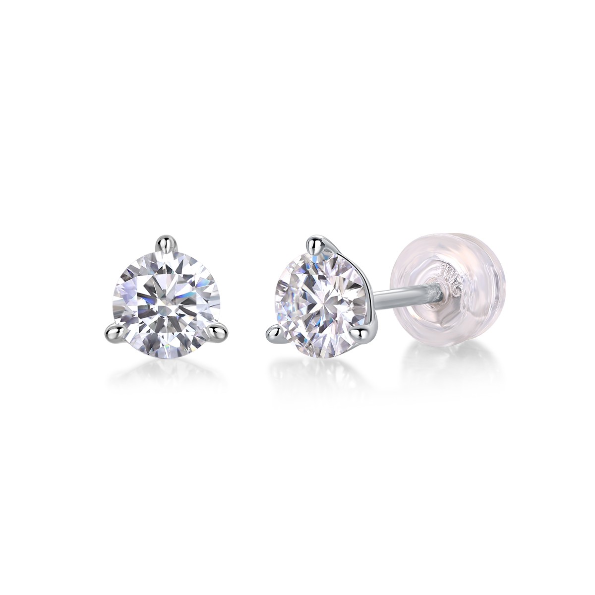 0.5ct Moissanite Stud Earrings S925 Silver – Classic Luxury Design – Fast US Shi