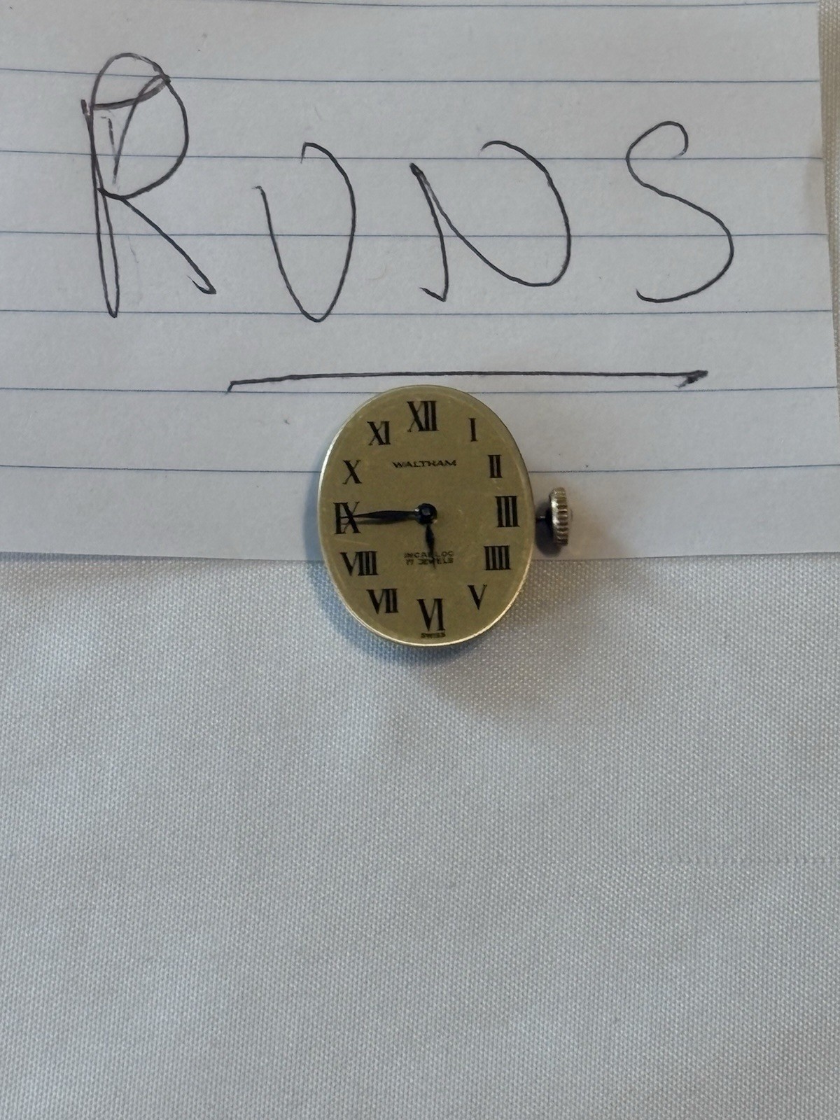 WALTHAM MECHANICAL WATCH MOVEMENT 17 JEWELS SWISS RUNNING