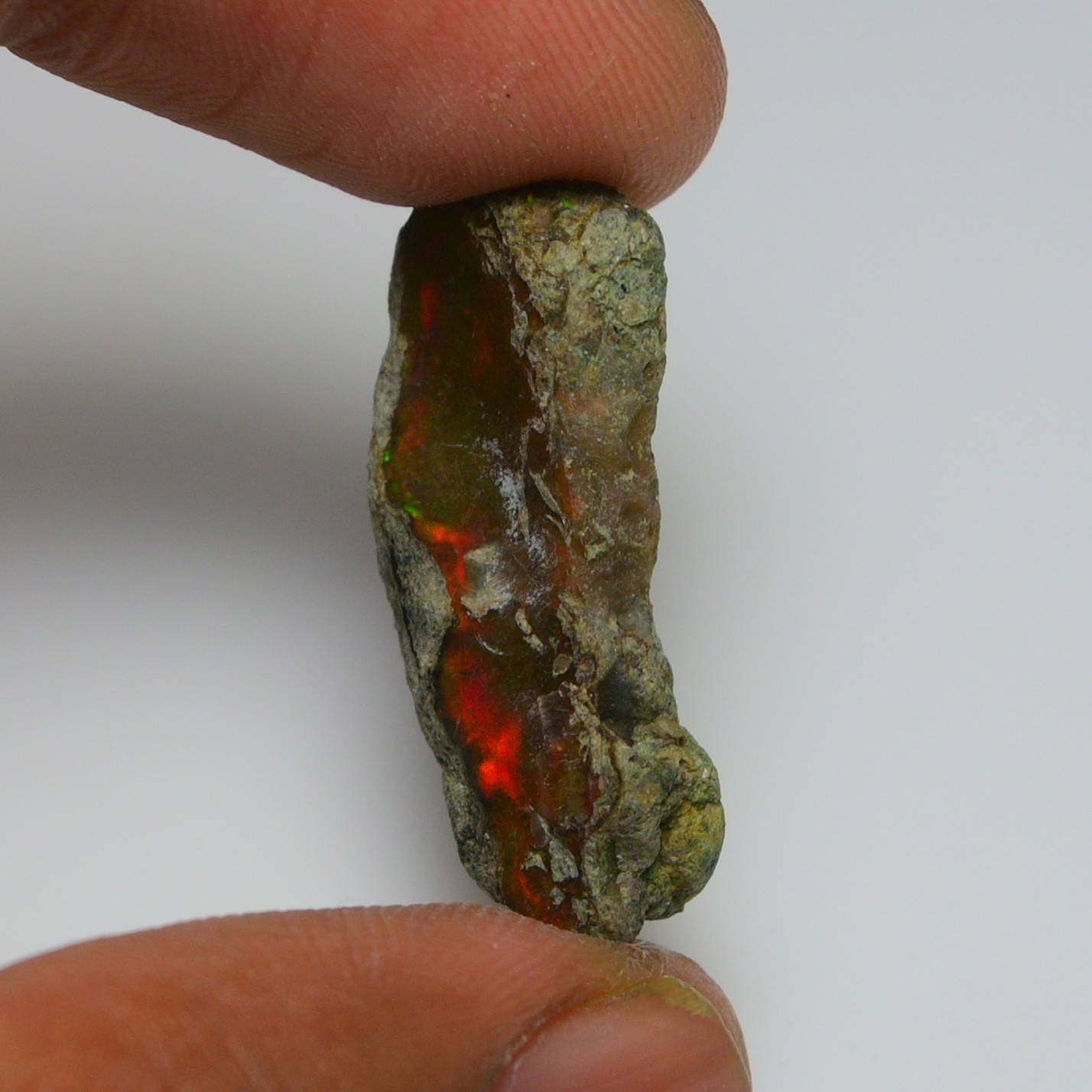 Black Opal Rough 9.45 Carats, Smoked Ethiopian Welo Opal Rough, Fire Opal Raw