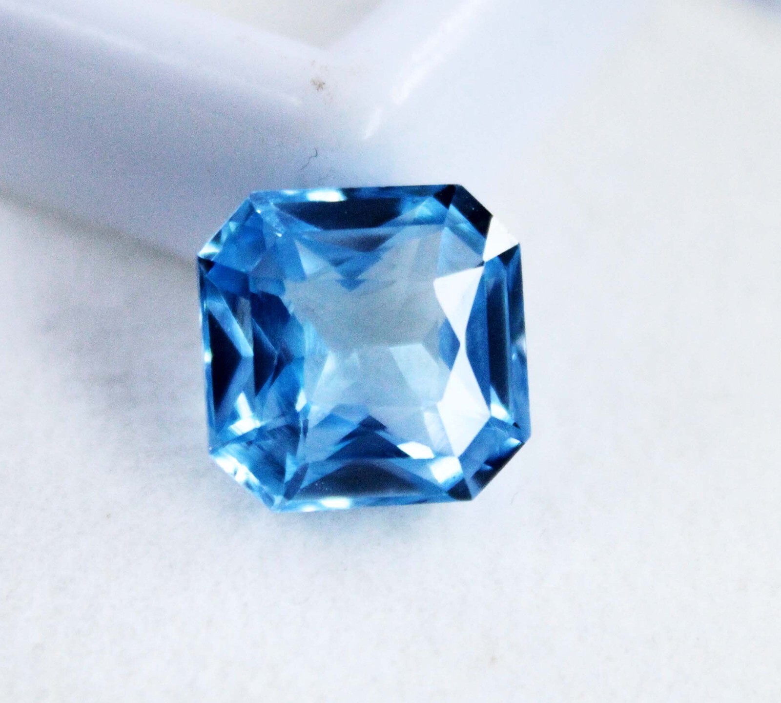9.50 Ct Natural Ocean Blue Aquamarine CERTIFIED Square Shape Loose Gemstone A++