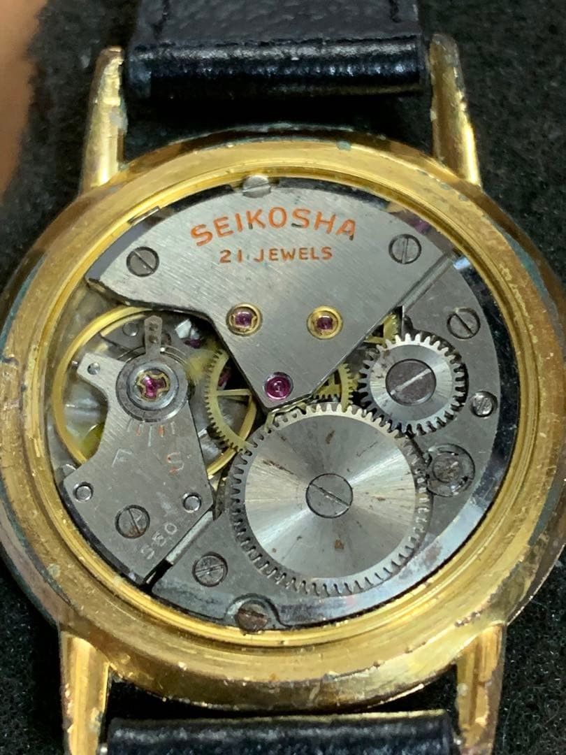 SEIKO CROWN 1 Jewel Hand-Wound 1962 Vintage Mens Watch J15003E Japan