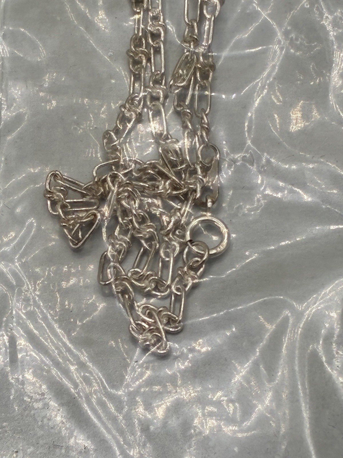The Jewelry Shoppe Sterling Silver Wrapped Long Chain Necklace 18” NIP