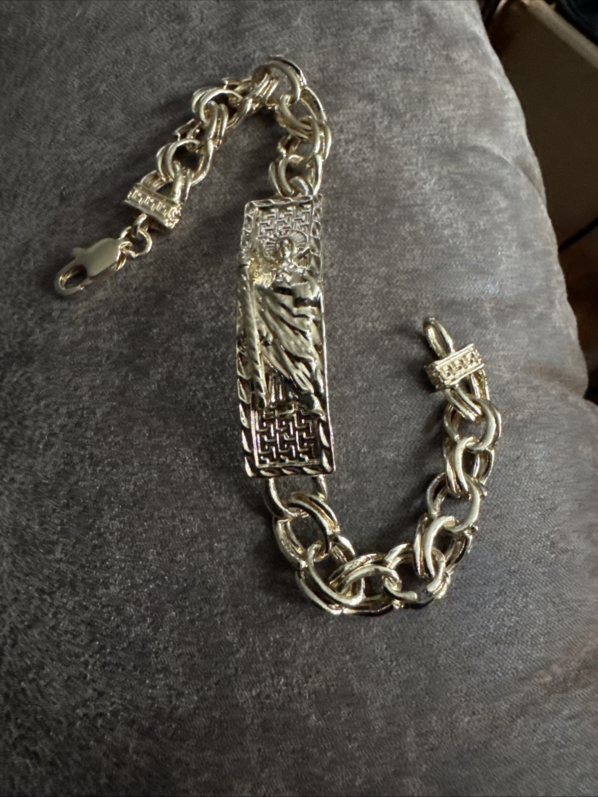 St Jude Bracelet -Esclava San Judas 18 Kt Gold Plated 7”