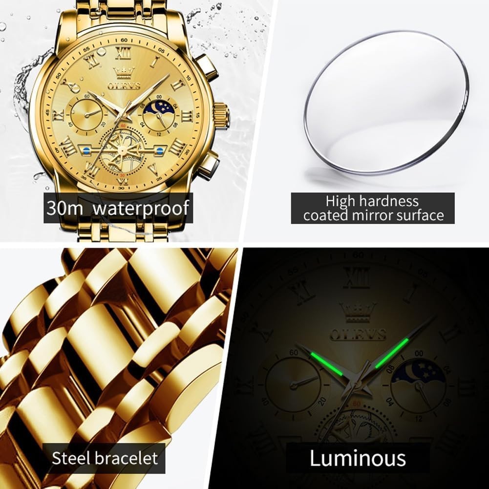 Classic Quartz Watch for Men – Stylish Stainless Steel with Luminous Feature