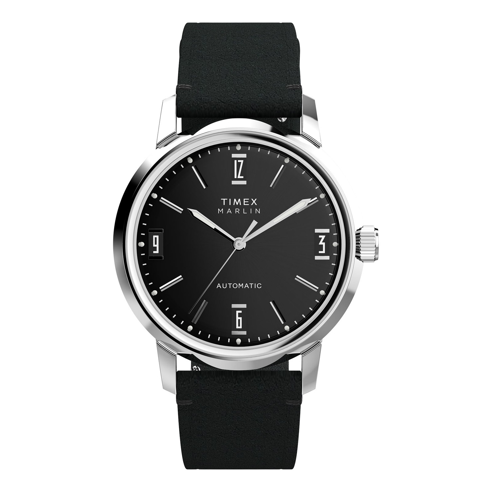 Timex Marlin Automatic 40mm Leather Strap Watch TW2W59700