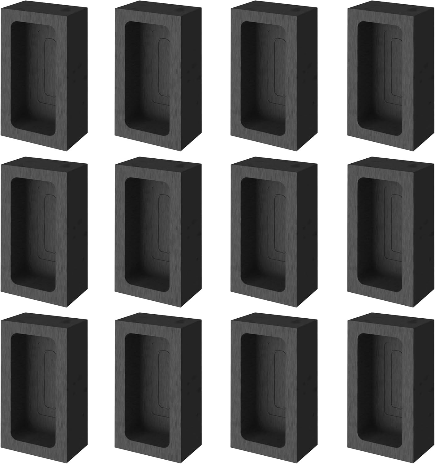 Mmasters 1Kg-12 Pieces Premium Graphite Ingot Mold for Metal Casting – High-Puri