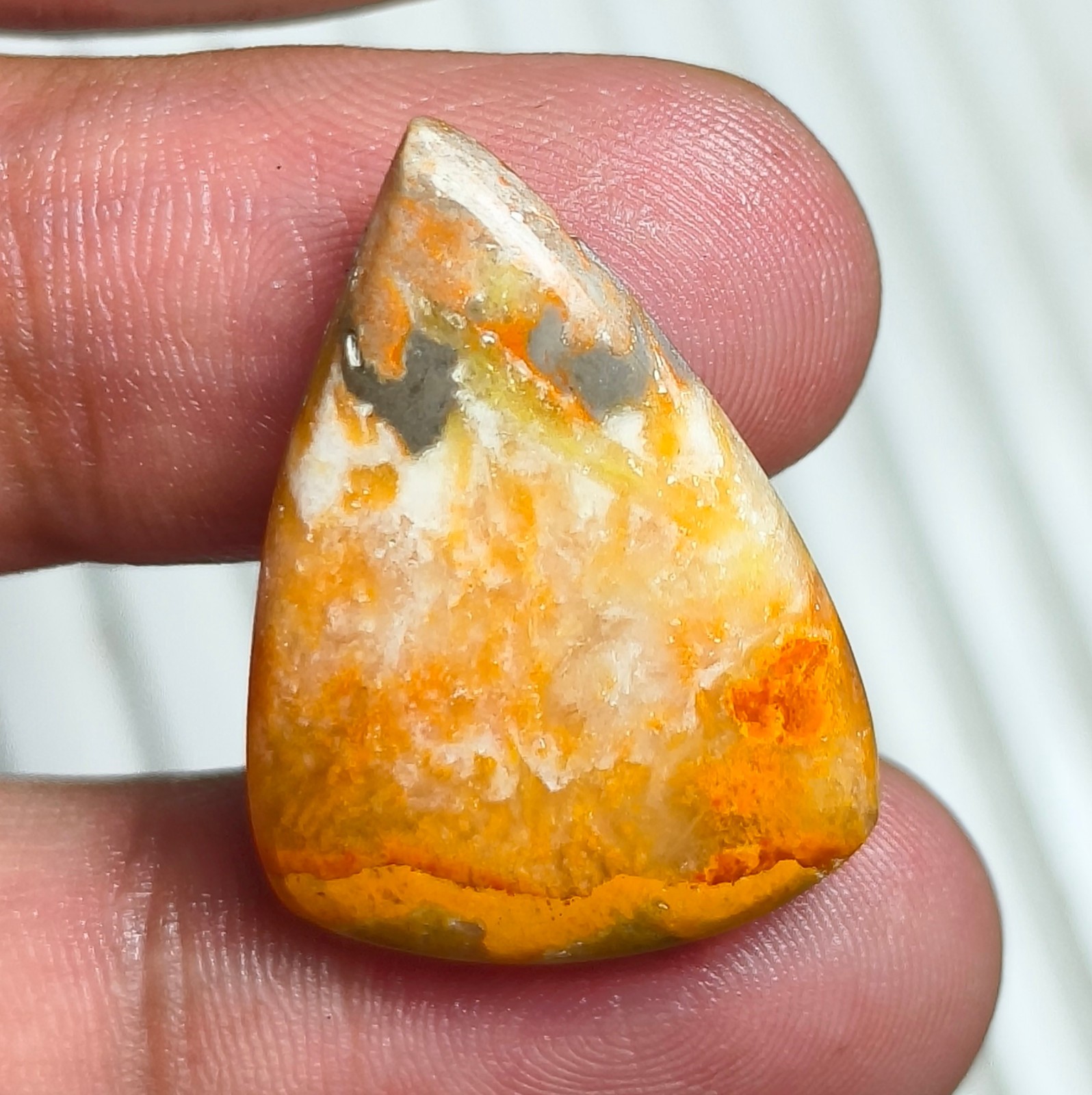 Natural Polished Bumble Bee Jasper Cabochon, Loose Gemstone For Wire Wrapped