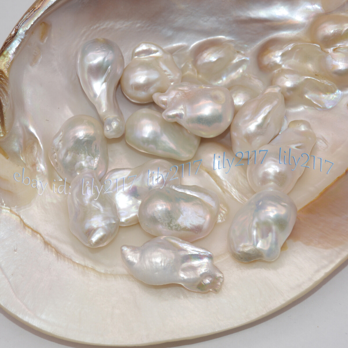 Big 15-30mm Natural Freshwater Baroque Keshi Pearl Loose Beads No Hole 1 pcs