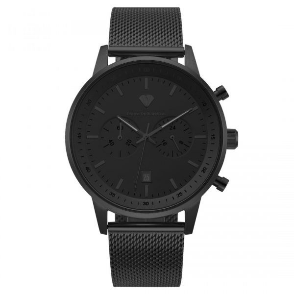 PIERRE RICHARDSON Men Quartz Watch Black Silver Rose Gold St. Steel Waterproof