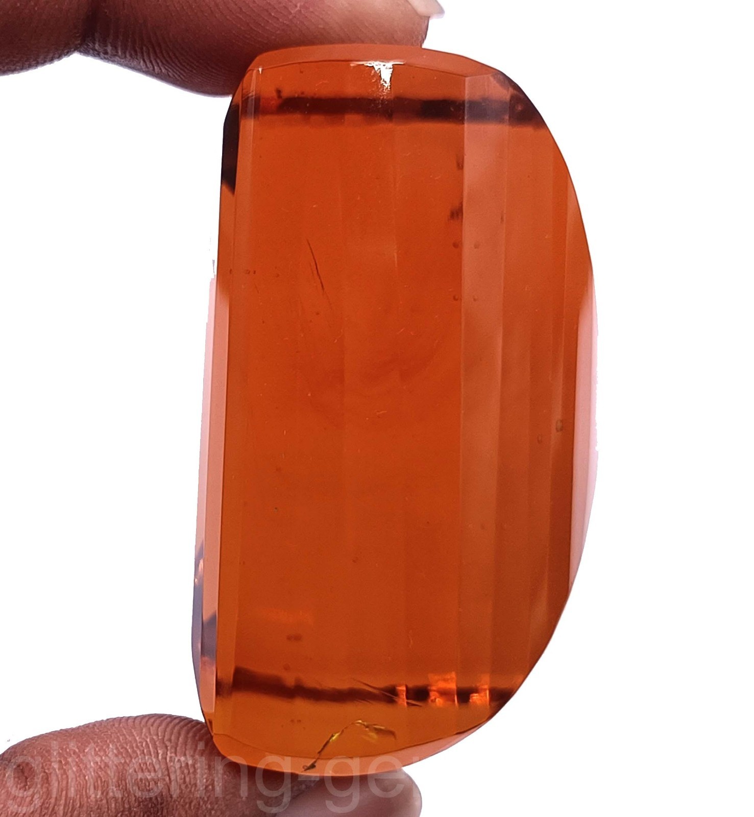 Stunning 736.80 Ct Natural Orange Sapphire Emerald Shape Certified Gemstone 5DNZ