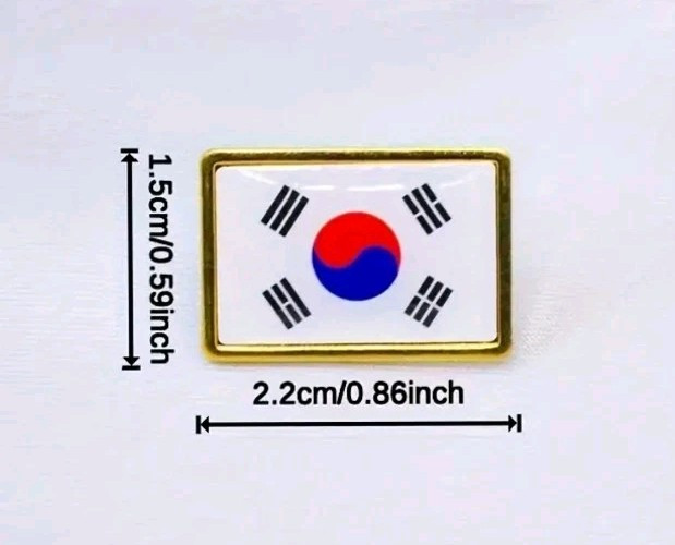 South Korea Republic of Korea Tiny Flag Pin Badge Brooch [4EA.]