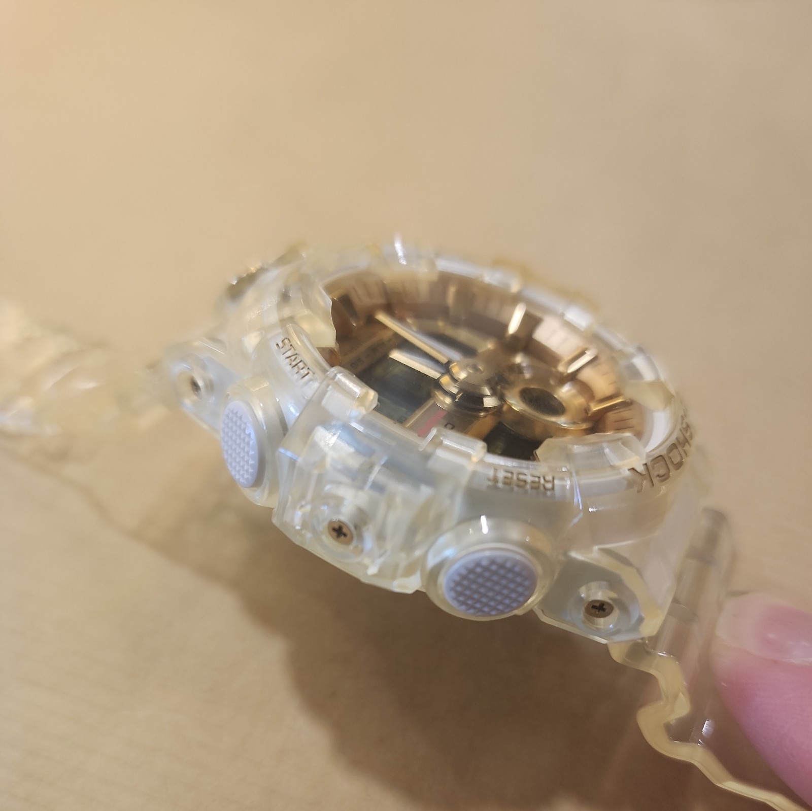 Casio G-Shock 35th Anniv. GA-735E 54mm Clear Digital/Analog Watch w/New Battery