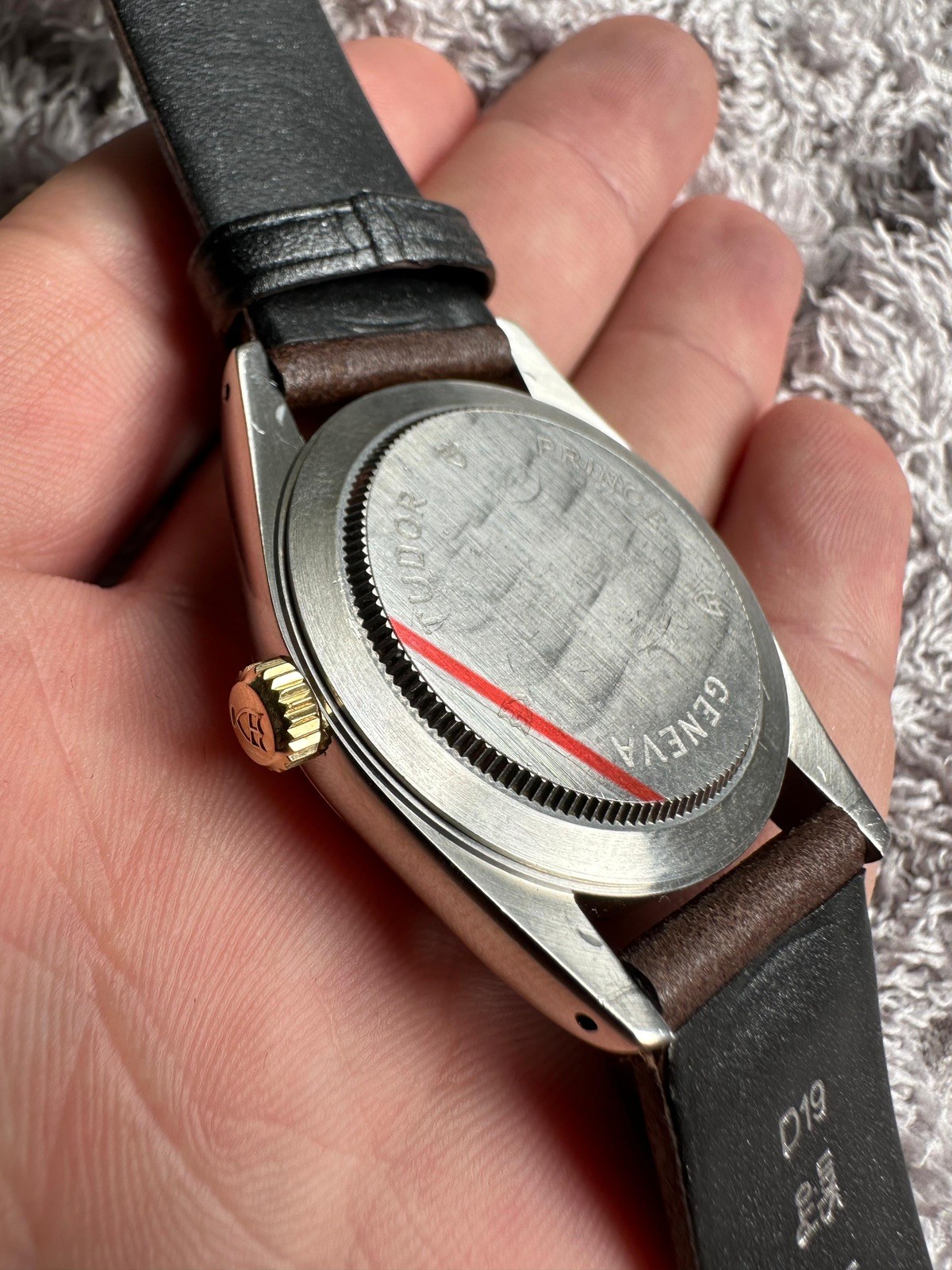 Tudor prince date mint condition amazing dial ref 74033 on leather strap