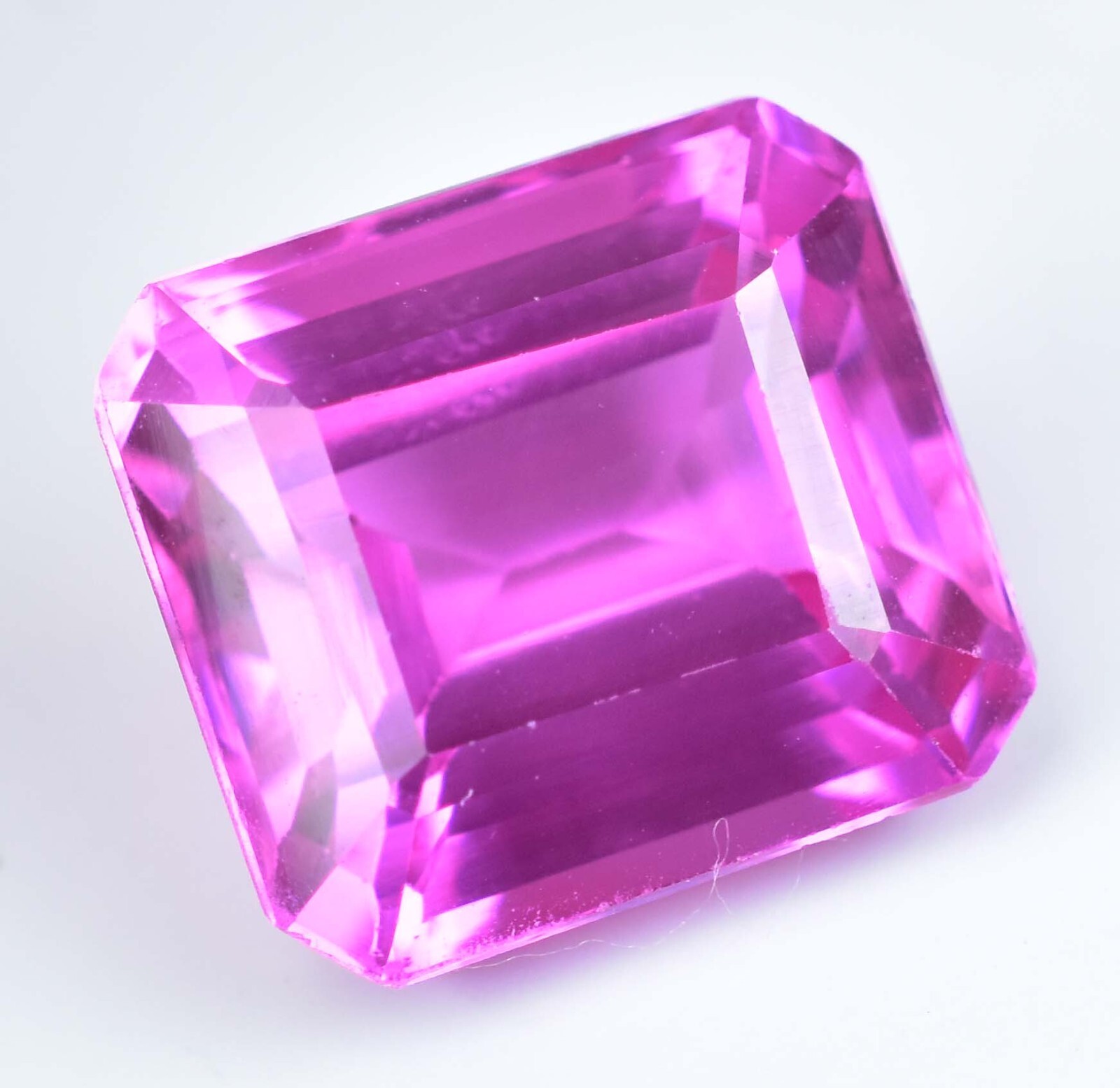 Flawless 11.70 Ct Natural Mogok Pink Ruby Emerald Cut Certified Loose Gemstone