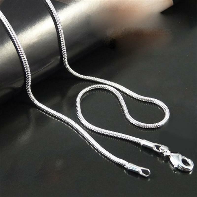 Solid 925 Sterling Silver Tarnish-Resist Italian Snake Chain Necklace 16-38 inch