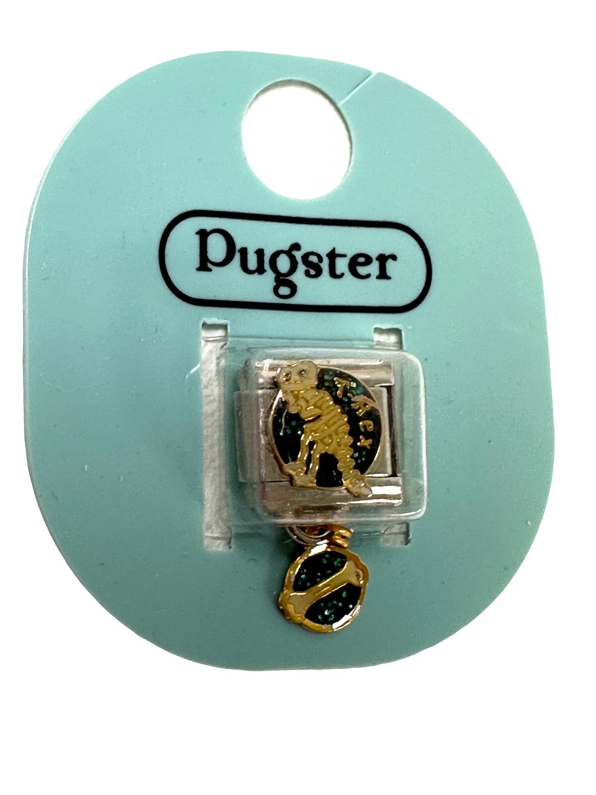 Pugster T-Rex Dinosaur Bone Dangle Italian Charm 9mm Bracelet Link Brand Gift