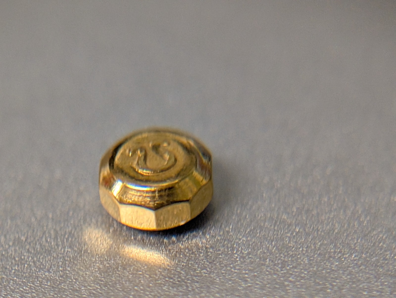 Swiss Made CROWN yellow for Omega 4.5mm x 2.0 Tap 10 NEW, ten sided