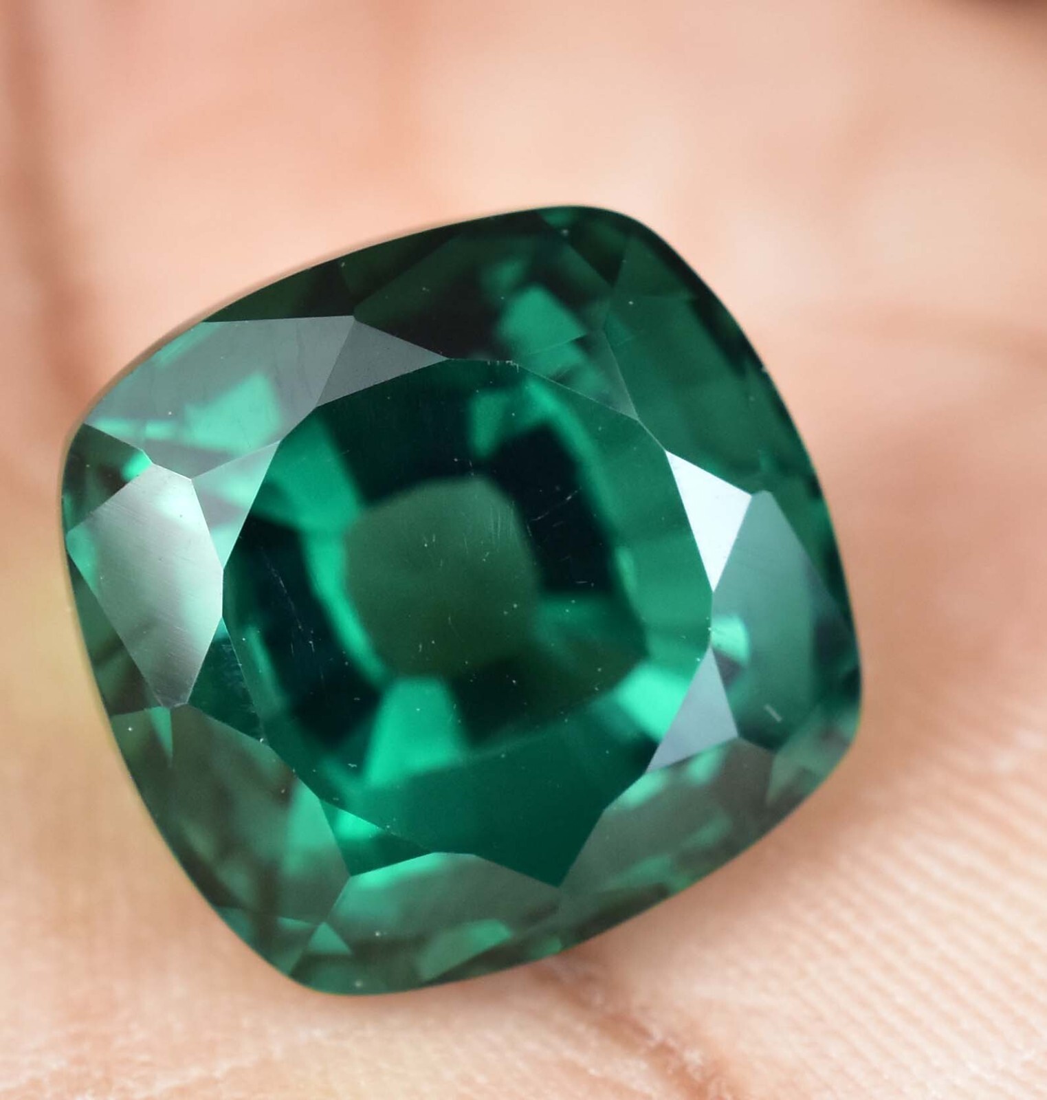 Natural Green Emerald 12.00 Ct Cushion Cut AGL Certified Stunning Loose Gemstone