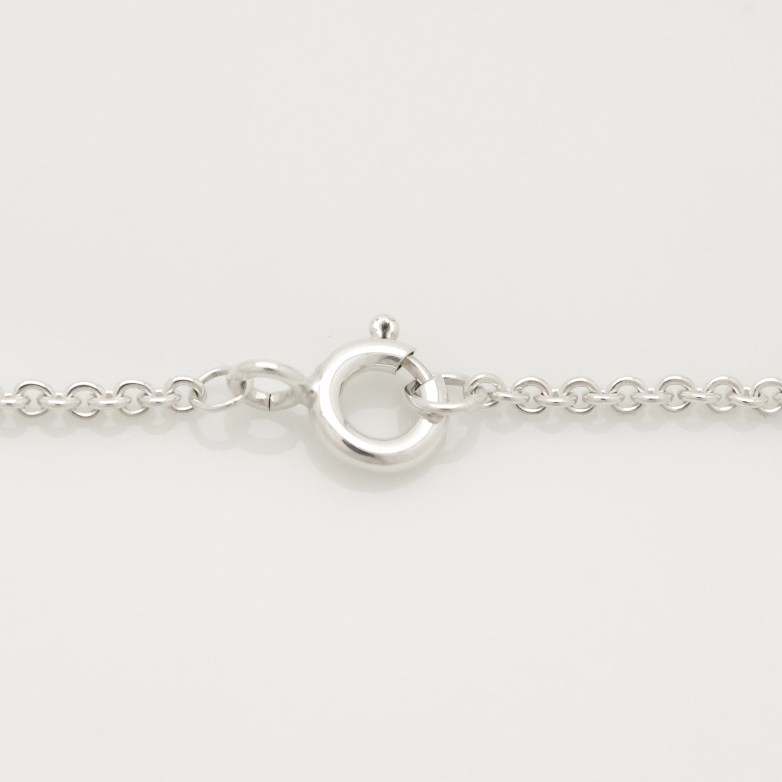 Authentic Tiffany & Co. Heart Link Lariat Pendant Necklace 19.6″ Silver w/Pouch
