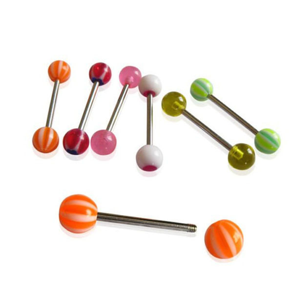 Lot 110 PCS Body Piercing Eyebrow Navel Belly Tongue Lip Bar Ring Mixed Colors