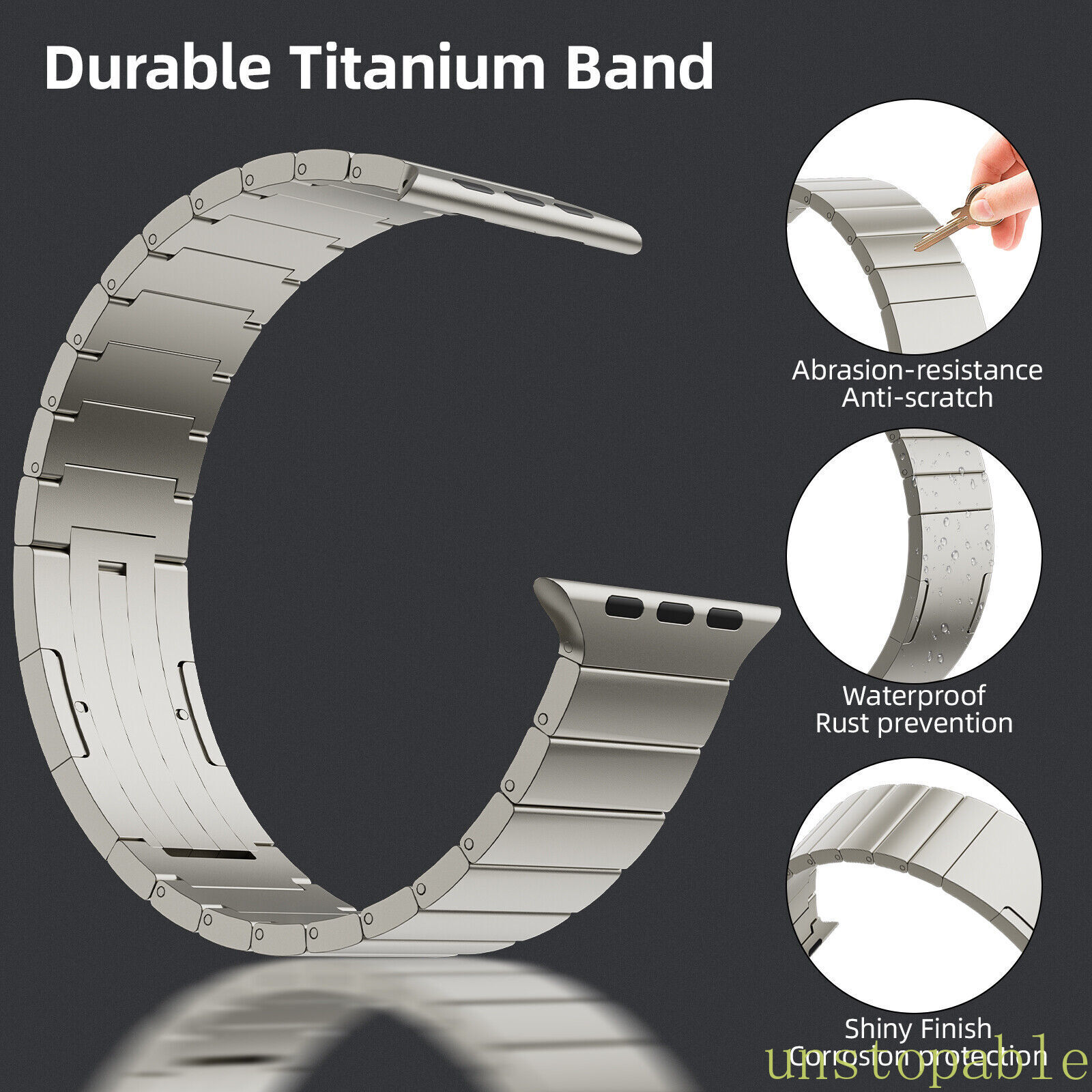 100% Pure Titanium (Not alloy) Watch Band Strap For Apple Watch Ultra 3 2 1 49mm