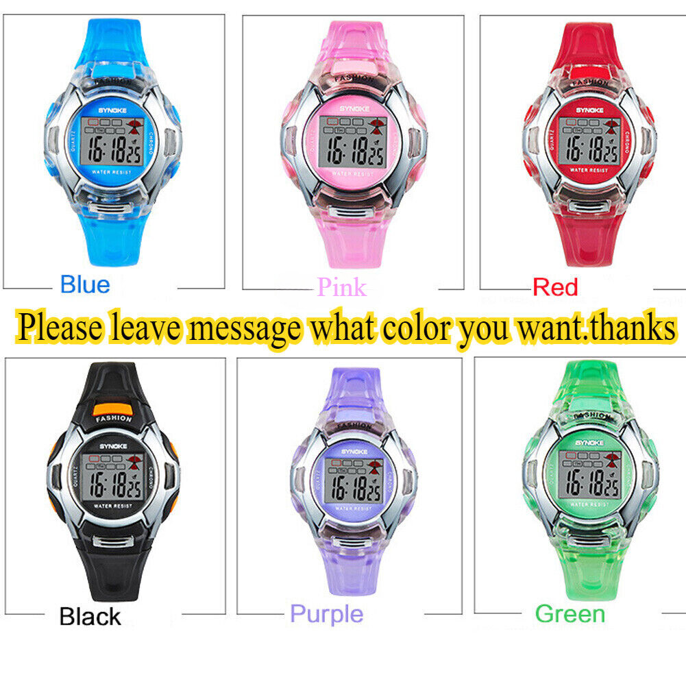 1X Child Boy Girl Xmas Gift Multifunction Sport Electronic Digital Wrist Watch