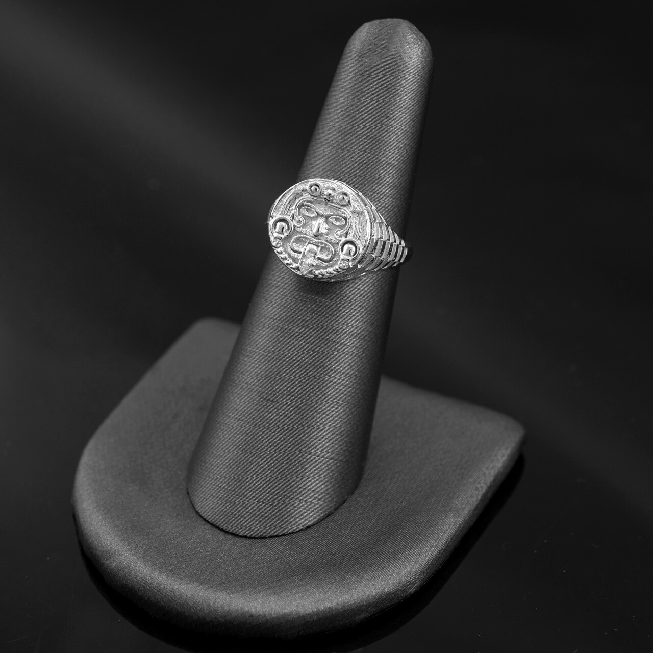 Sterling Silver Rugged Aztec Mayan Sun Ring