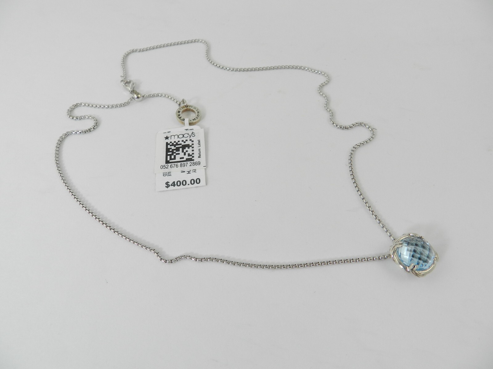 PETER THOMAS ROTH Blue Topaz Pendant Necklace (5 ct. t.w.) in Sterling Silver