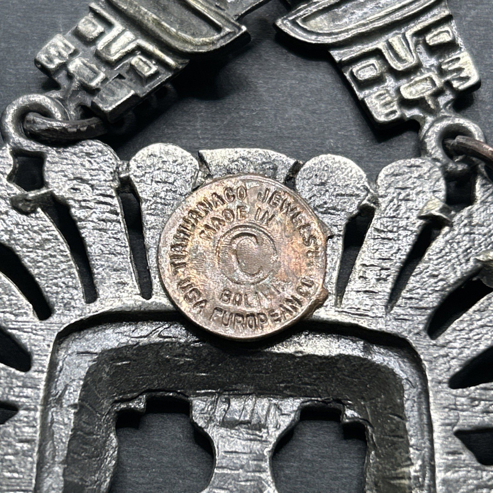 Tiajuanaco Jewels Made In Bolivia Tribal Necklace Creation God Signed Aztec Rare