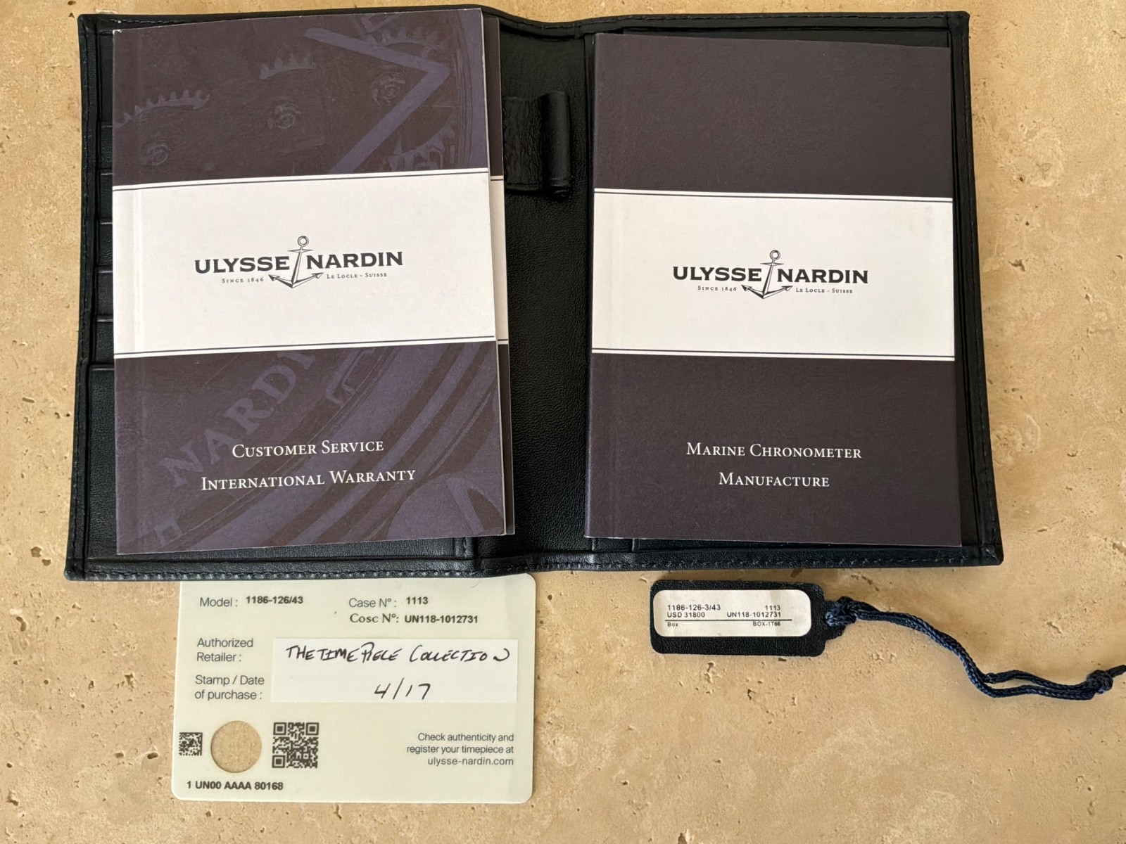 Ulysse Nardin Marine Mens Gold Watch. Cosc# UN118-1012731