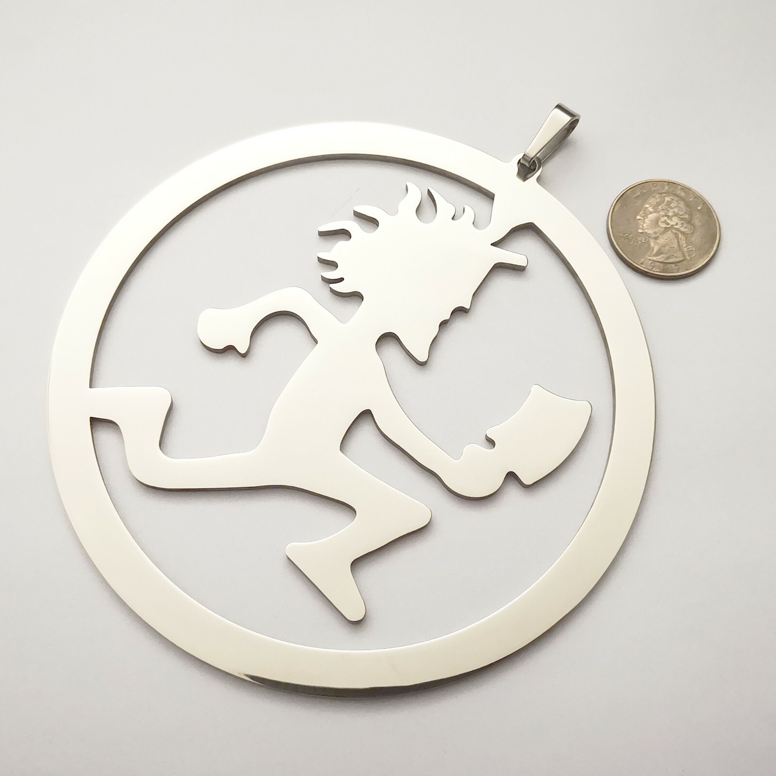 5 inch Large Huge Hatchetman Stainless Steel ICP Insane Juggalo Charms pendant