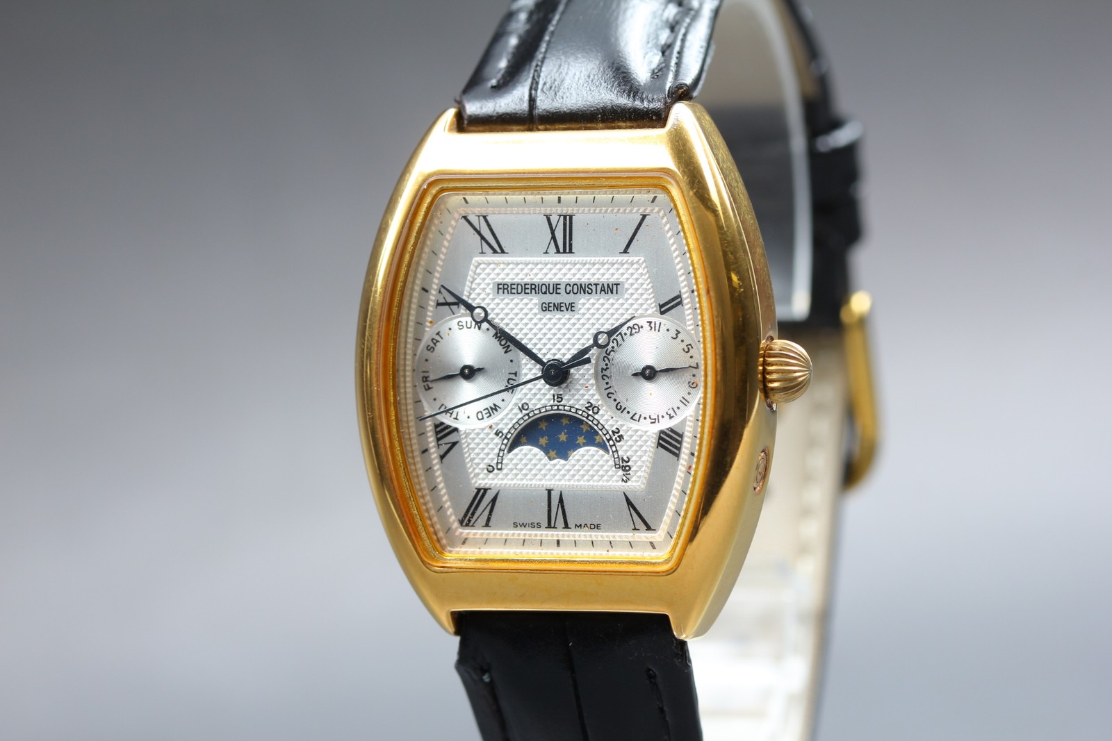 Frederique Constant FC260X3T5/6 Moon Phase Gold Quartz Men’s Watch [Near MINT]