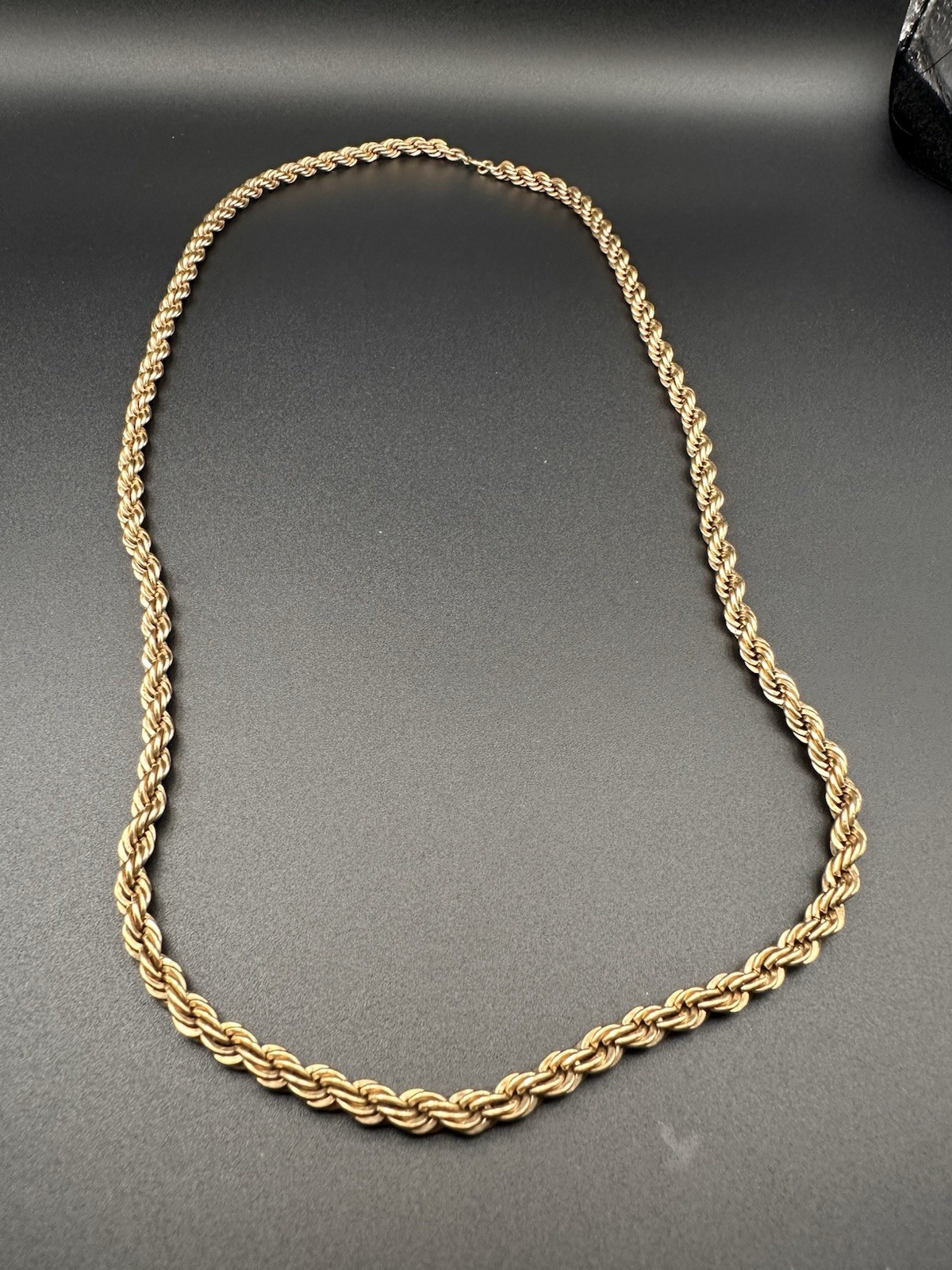 Vintage 1/20 12K Gold Filled Rope Chain Necklace – 23.75” – 41g heavy
