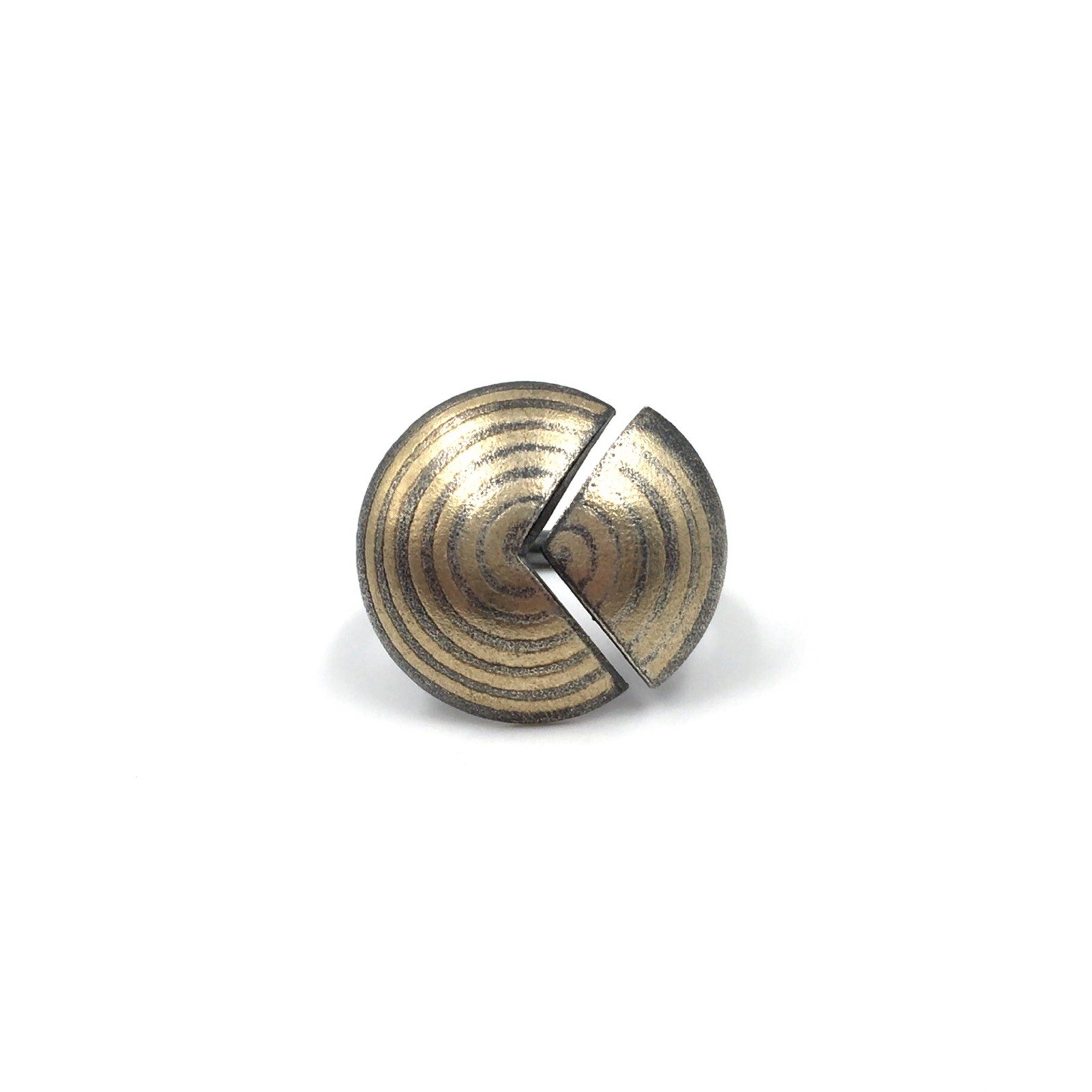 925 Silver Ring Scandinavian Designer Jewellery Round Spiral 17.2mm / 54