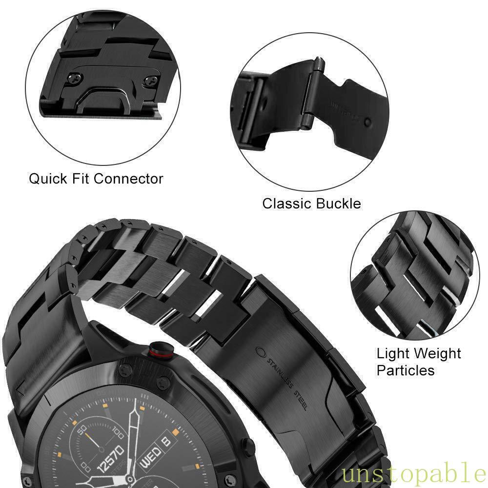 For Garmin Fenix 7X 7 6 6X 5 5X 3 Titanium Quick Metal Watch Band Strap 22/26mm