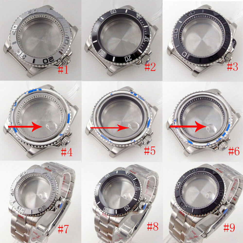 20atm 40mm Ceramic Bezel Sapphire Chapter Ring Watch Case Fit For NH35 NH36 2824