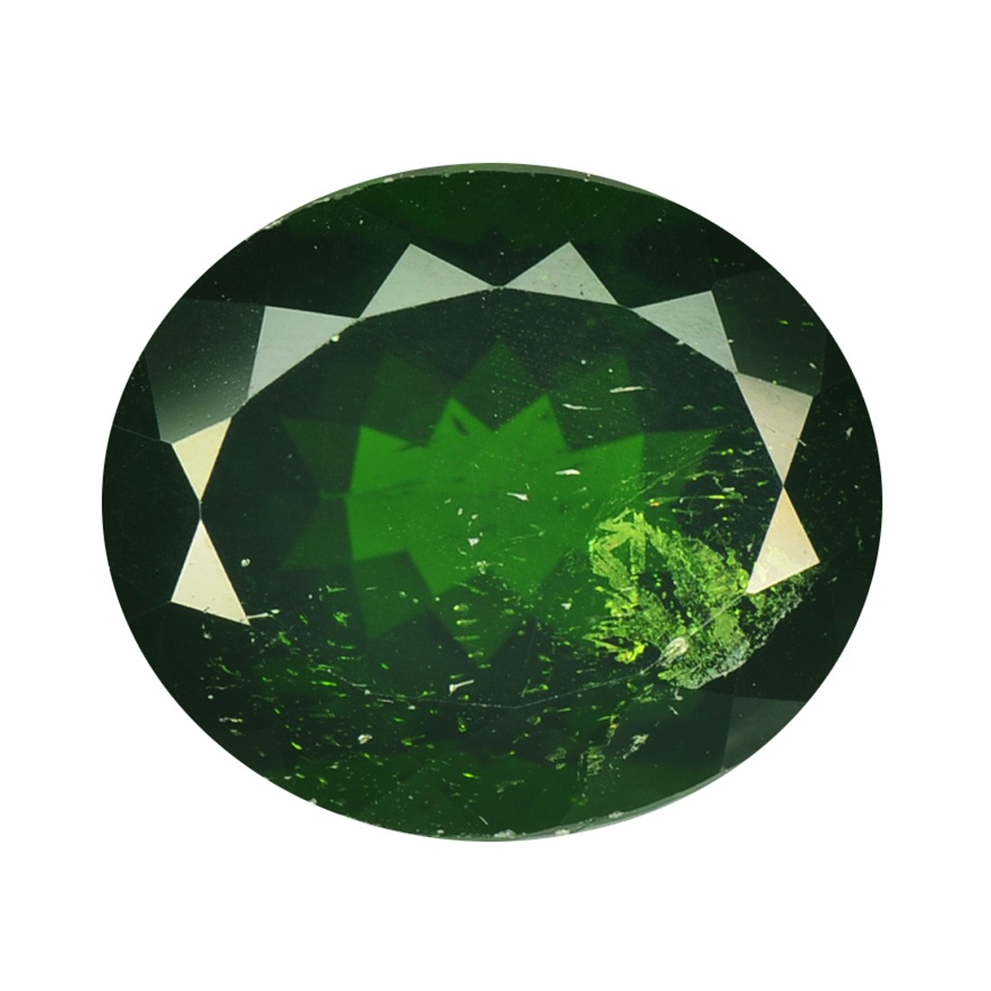 5.47 Cts WORLD CLASS OVAL CUT (12 x 10 mm) 100% NATURAL GREEN CHROME DIOPSIDE