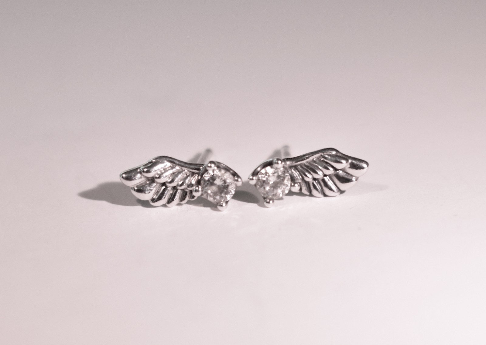 PANDORA Sparkling Angel Wing Studs